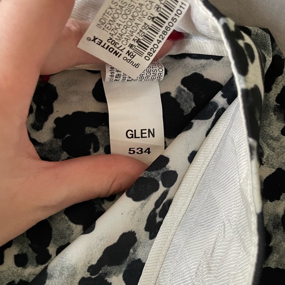 Zara Black & White Cheetah Leopard Print Highwaisted Flowy Skort Size XS - Picture 10 of 10